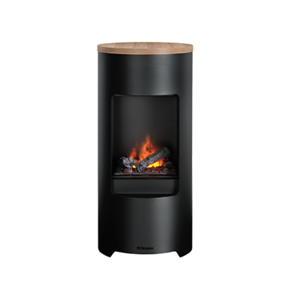 The Fyr 127 is a real innovation in the field of electric atmospheric fire. The Fyr, this fireplace is suitable for a range of applications, from small apartments to large public spaces and catering. The fire effect creates lively and real flames that rise from the center of the fireplace. The luxurious top plates are available with different wood finishes. In addition, you can adjust the flame height. Welcome to the future