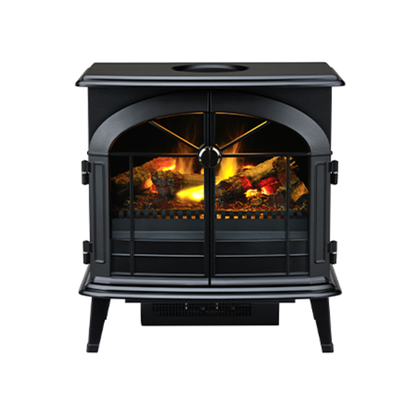 Staar lekker in de speelse driedimensionale vlammen van het Optimyst® vuurbeeld en voel de knusse warmte van de ingebouwde verwarming.
